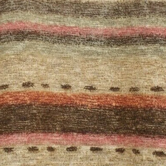 Lauren Ralph Lauren Brown and Cream Long Sleeve Tee - Picture 3 of 6